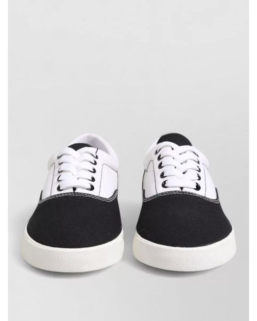 Dolce & Gabbana Black Cotton Canvas Low-Top Sneakers for men