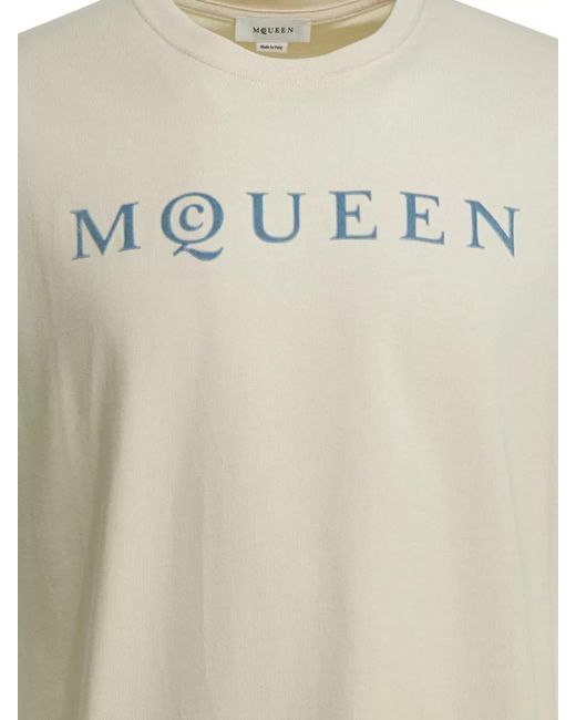 McQueen Natural Cotton T-Shirt for men