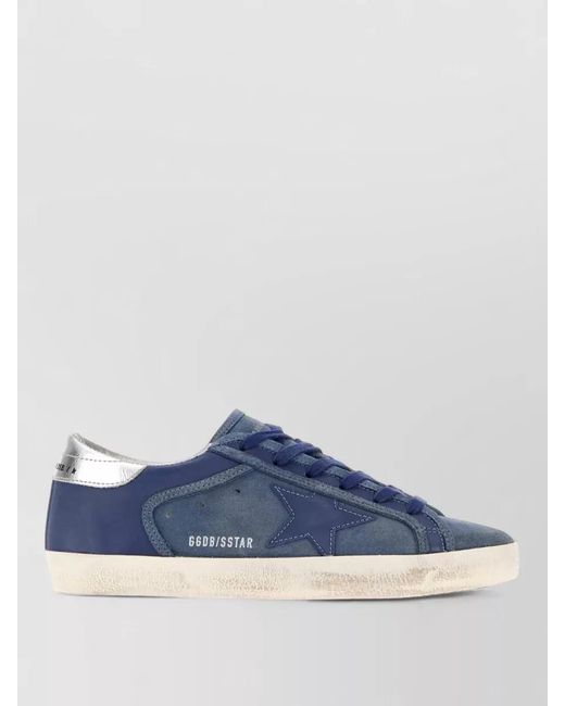 Golden Goose Deluxe Brand Blue Leather Low-Top Sneakers