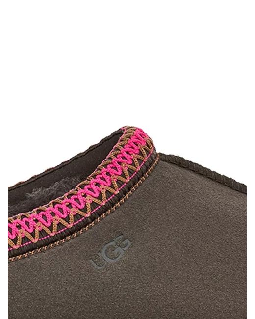 Ugg Brown Shearling Fur Suede Slip On Slippers