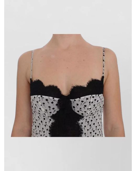 Dolce & Gabbana Black Silk Lace Babydoll Top