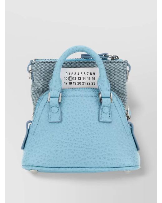 Maison Margiela Blue 5Ac Classique Baby Leather Crossbody Bag