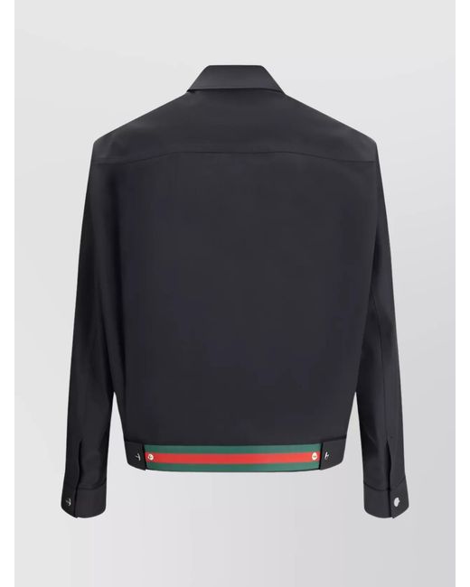 Gucci Blue Cotton Jacket for men