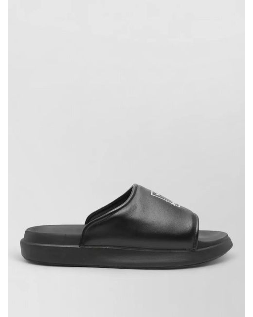 Y-3 Gray Rubber Sole Flat Slides Open Toe for men