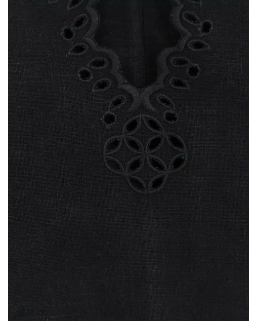 Isabel Marant Black Sherazade Short Cotton Dress
