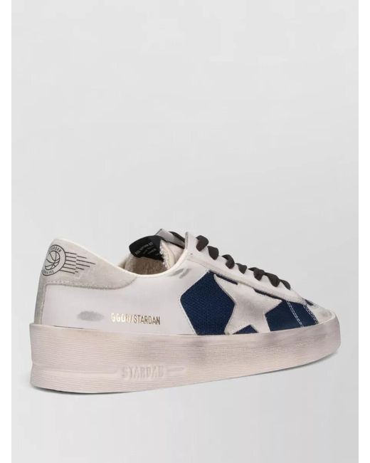 Golden Goose Deluxe Brand Blue Leather Low-Top Sneakers for men