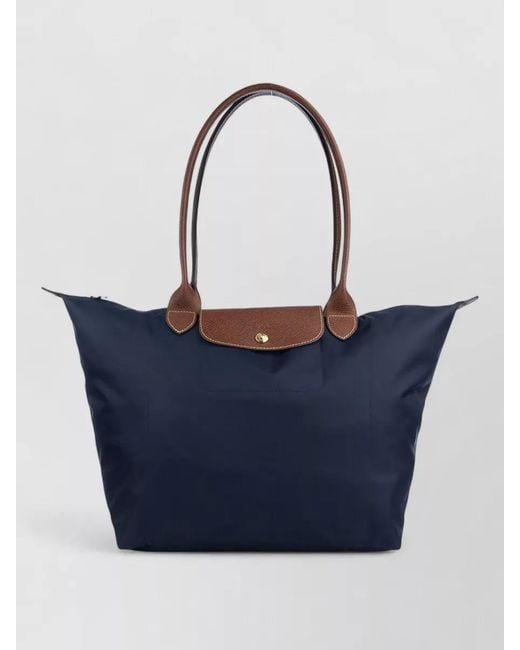 Longchamp Blue Shoulder Bag Dual Top Handle Design