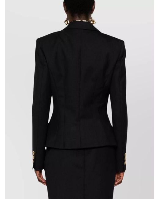 Moschino Black Wool Single-Breasted Blazer