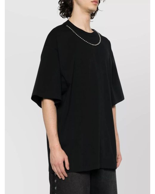 Ambush Black Organic Cotton Ballchain T-Shirt for men