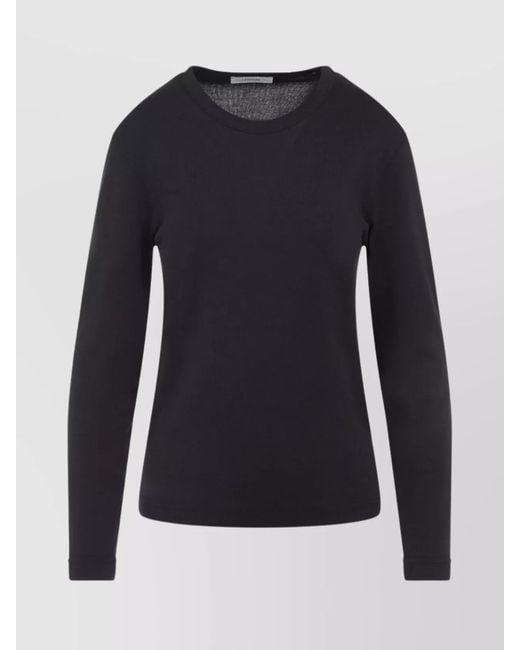 Lemaire Blue Ribbed Slim-Fit Long-Sleeve Cotton T-Shirt