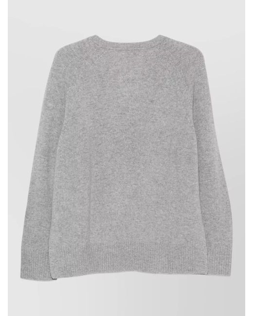 Closed Gray Crew Neck Knit Sweater Long Sleeves