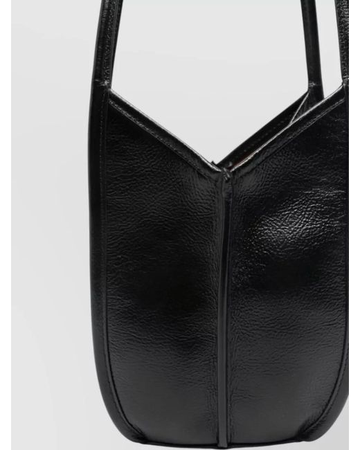 Hereu Black Calella Leather Tote Bucket Bag