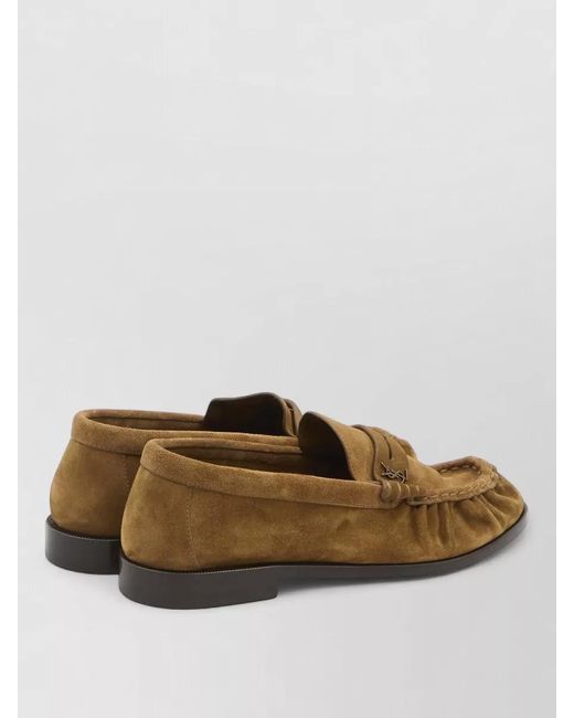 Saint Laurent Brown Leather Loafers for men