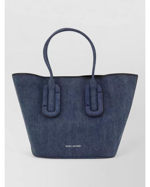 Marc Jacobs Blue The Tote Bag Cotton Beach Bag