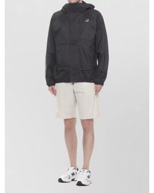 K-Way Gray Hooded Waterproof Raincoat for men