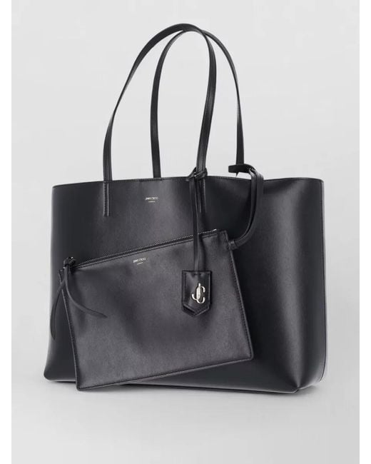 Jimmy Choo Black Shopper Tote Bag Smooth Finish Lightweight