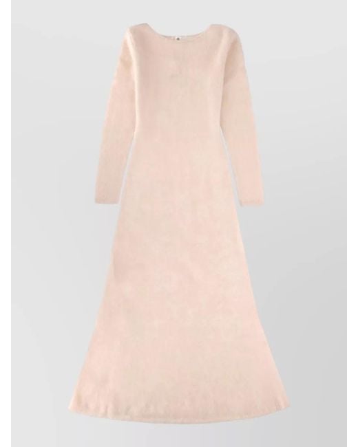 THE GARMENT Pink Roma Knit Maxi Dress Long Sleeves