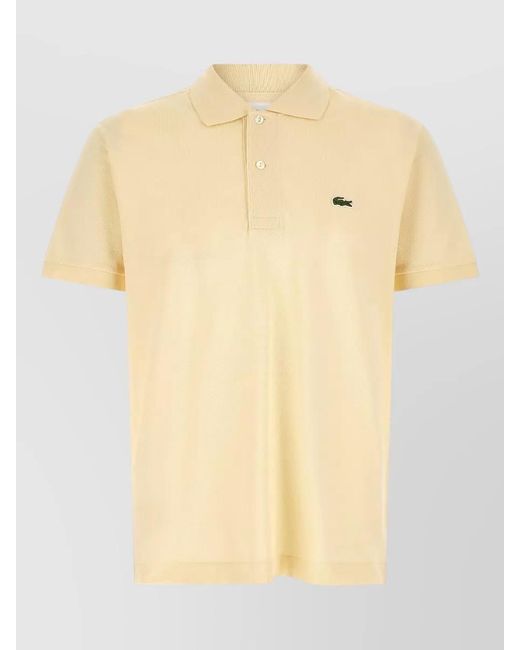 Lacoste Natural Polo Shirt Logo Detail Short Sleeves for men