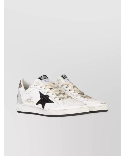 Golden Goose Deluxe Brand Metallic Leather Low Top Sneakers