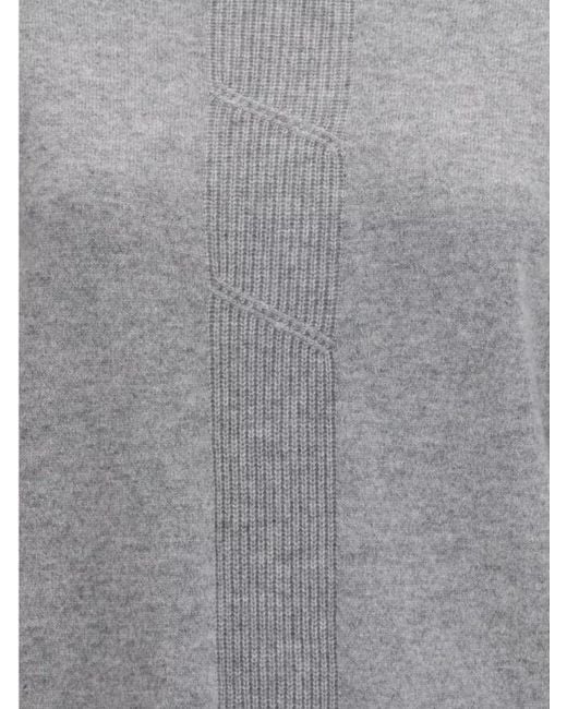 Max Mara Gray Cashmere Turtleneck Sweater