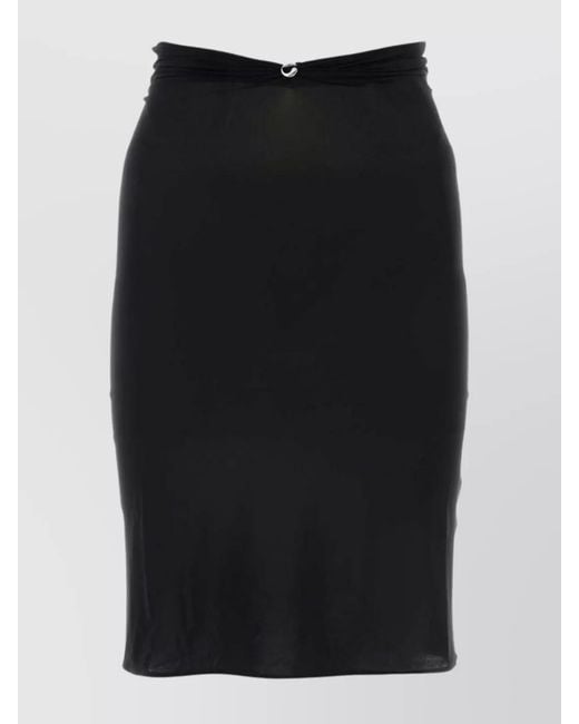 Coperni Black Stretch Nylon Mini Skirt