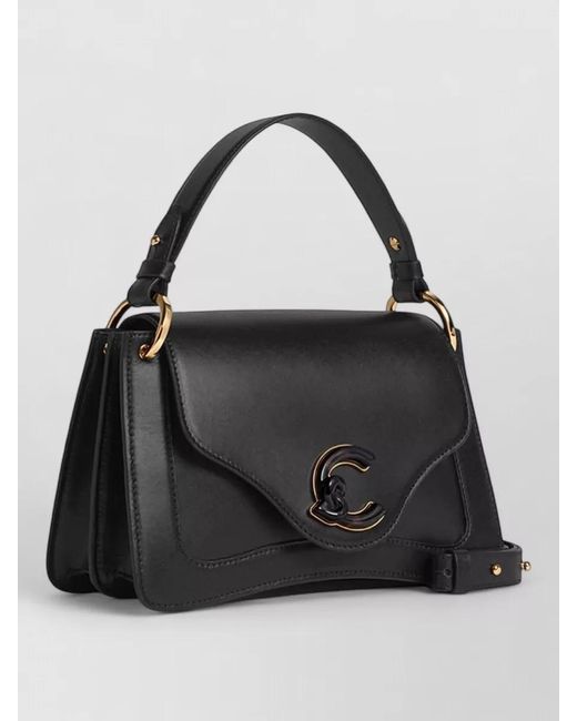 Coccinelle Black Small Calf Marb Shoulder Bag Top Handle