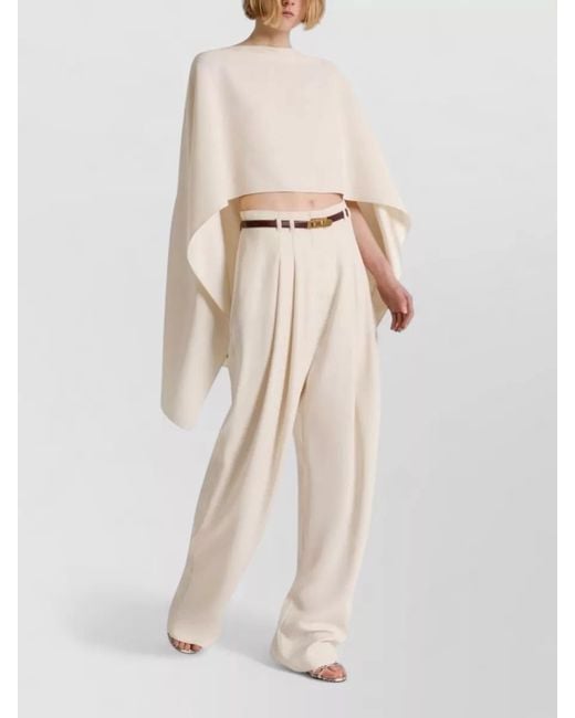 Alberta Ferretti Natural Nude Chiffon Stole