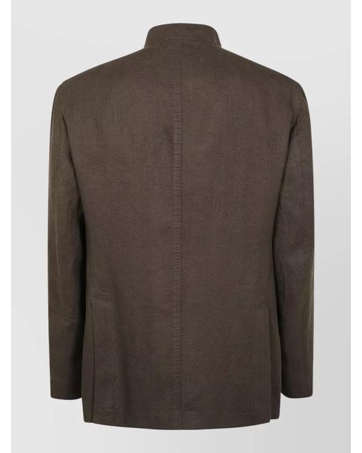 Boglioli Brown Linen Suit Jacket for men