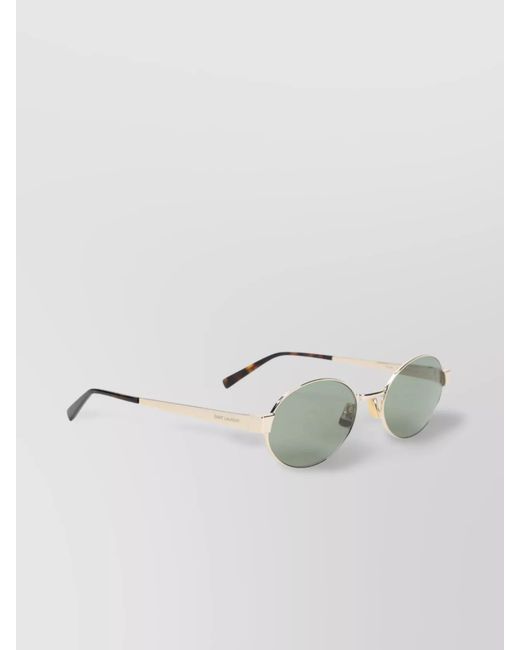 Saint Laurent Multicolor Oval Metal Frame Sunglasses With Tonal Frames