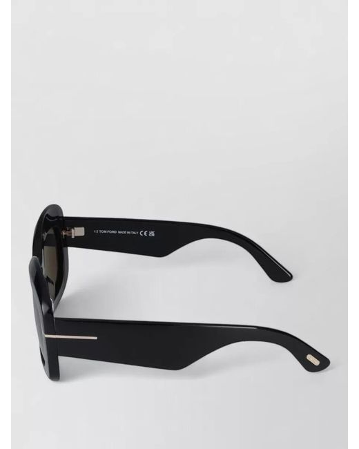 Tom Ford Black Sunglasses Ft1219 Oversized Thick Arms