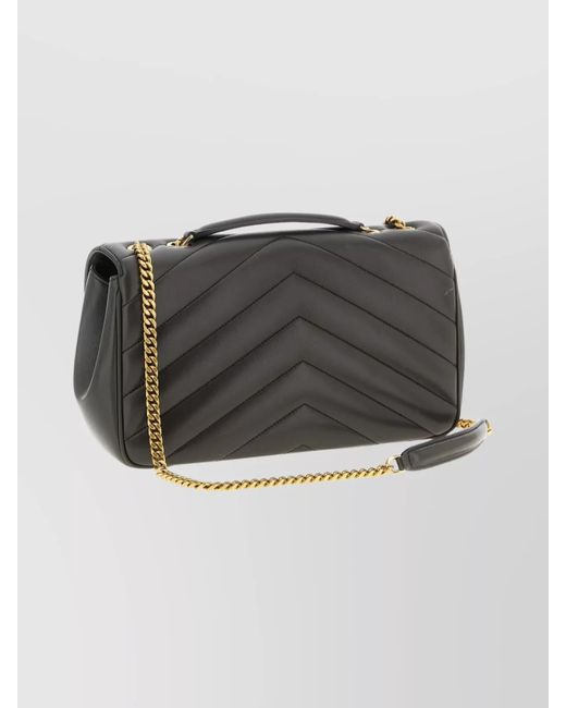Saint Laurent Black 'Loulou' Medium Shoulder Bag
