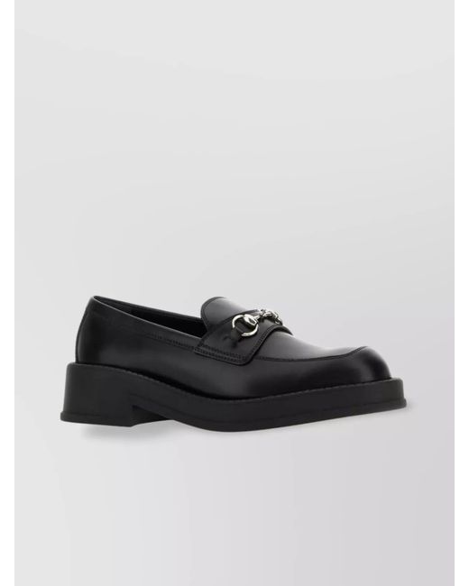 Gucci Black Leather Loafers for men