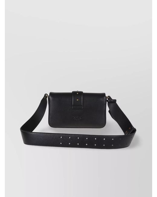 Pinko Black Love Bag Mini Leather Crossbody Bag