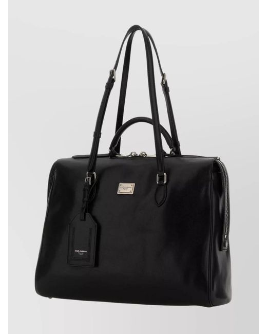Dolce & Gabbana Black Vittoria Leather Shoulder Bag