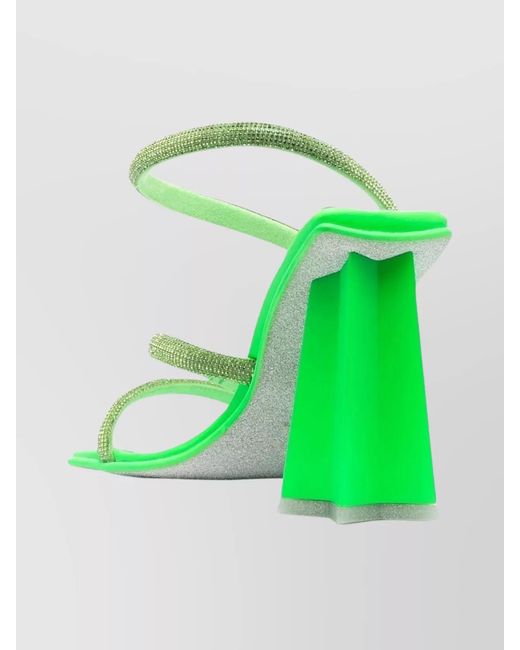 Chiara Ferragni Green Star Heel Sandals