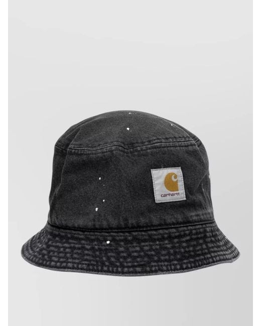 Carhartt Black Belmar Bucket Hat Distressed Stitched Brim for men