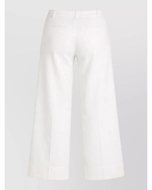 THE GARMENT White Avelino Pants Wide Leg Belt Loops