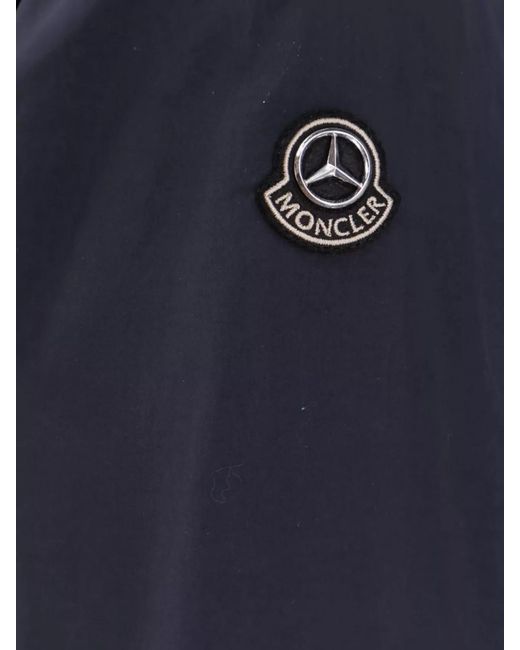 Moncler Genius Blue Cotton Blend Bomber Jacket for men