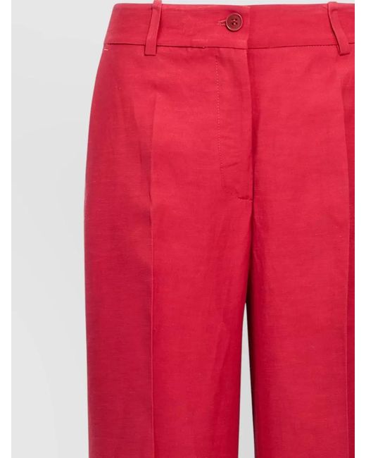 P.A.R.O.S.H. Tailored Pants Pleats Pockets Belt Loops
