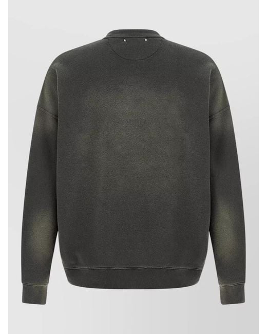 Golden Goose Deluxe Brand Gray Star Motif Crew Neck Sweatshirt for men