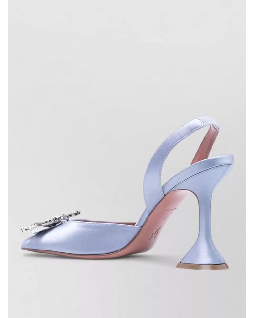 AMINA MUADDI Multicolor Begum Slingback Pumps Satin Crystal Heel