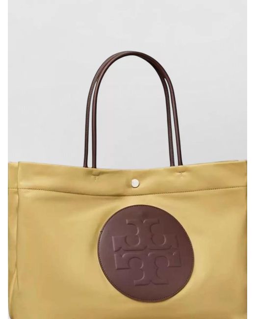 Tory Burch Natural Ella Twist Reversible Large Tote Bag