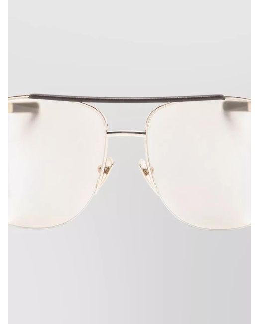 Gucci Natural Metal Pilot Sunglasses