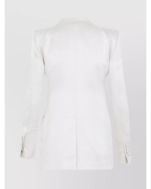 Tom Ford White Silk Single-Breasted Blazer