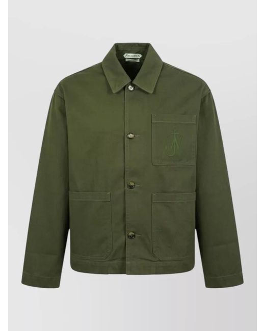 J.W. Anderson Green Single Breasted Coat for men