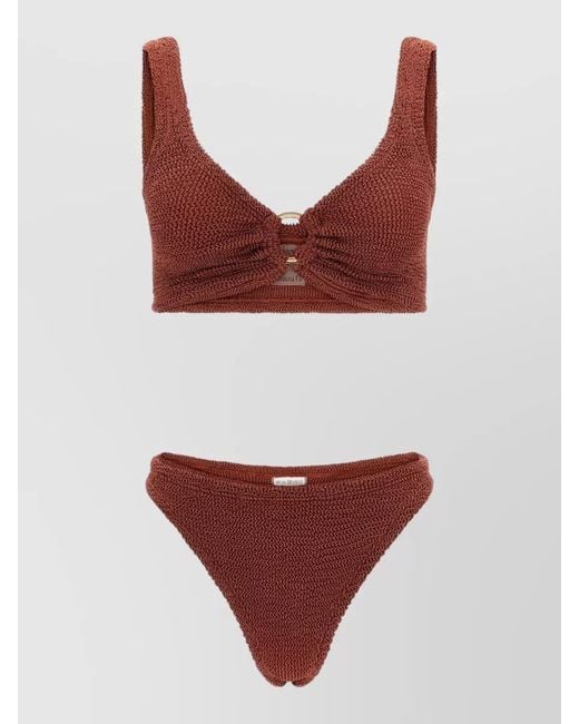 Hunza G Red Julia Bikini Ring High Cut