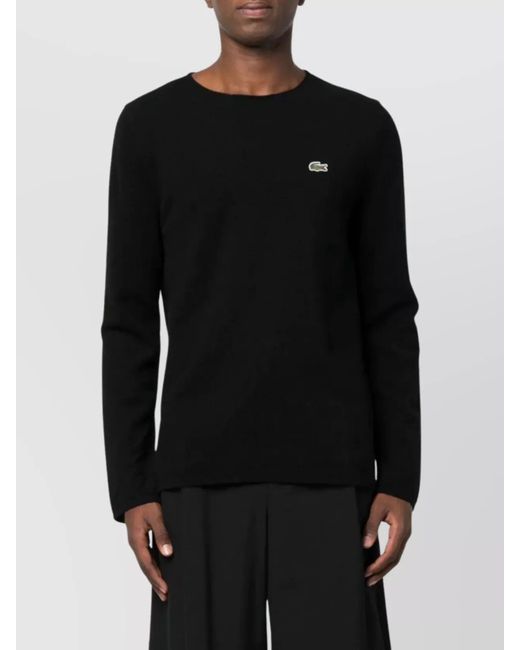 Comme des Garçons Black Wool Logo Print Long-Sleeve Jumper for men