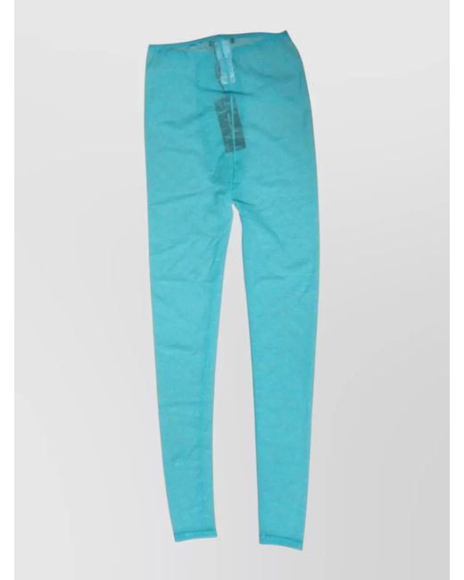 Dolce & Gabbana Blue Logo Print Slim Fit Leggings