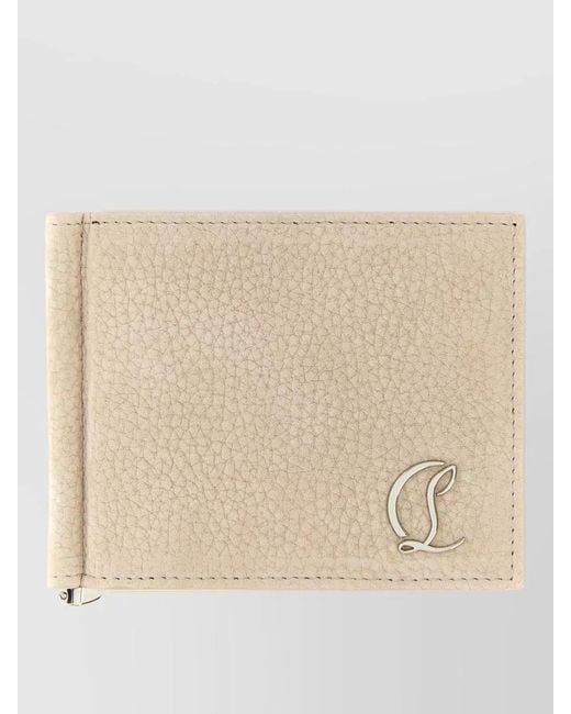 Christian Louboutin Natural Mooncrest Signature Wallet Textured Finish for men