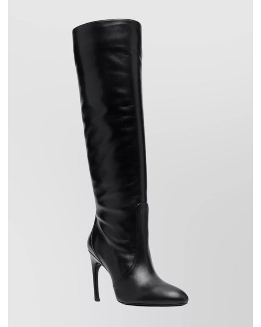 Stuart Weitzman Black Leather Knee-High Boots